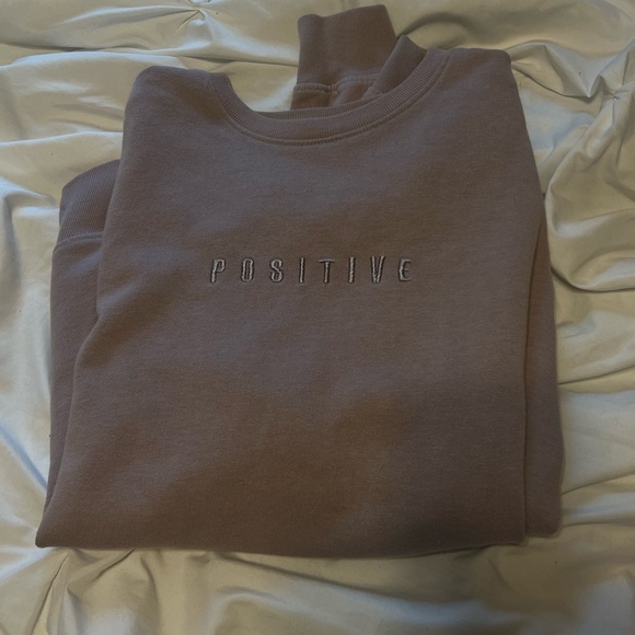 purple positive embroidered crewneck - Picture 2 of 4